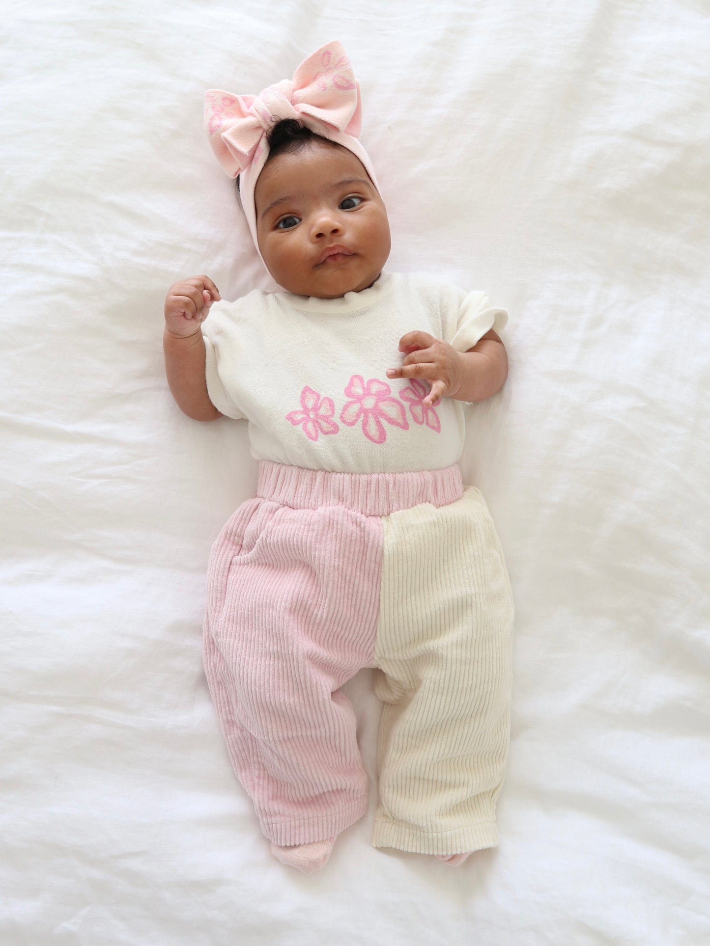 (Size 0-3M) CORD PANTS | TWO TONE (BELLE)