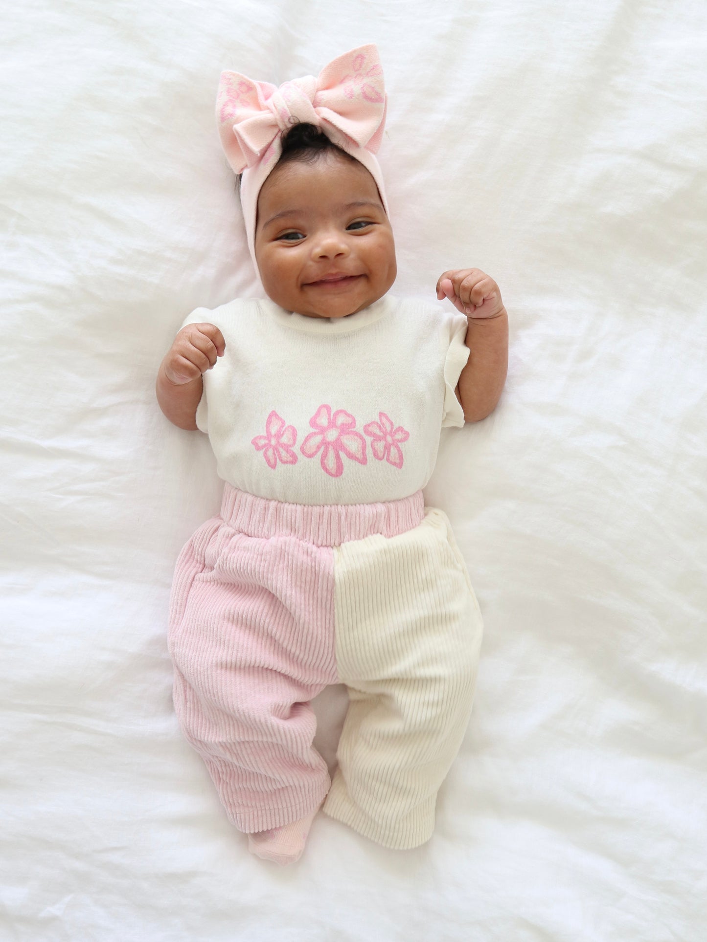 (Size 0-3M) CORD PANTS | TWO TONE (BELLE)