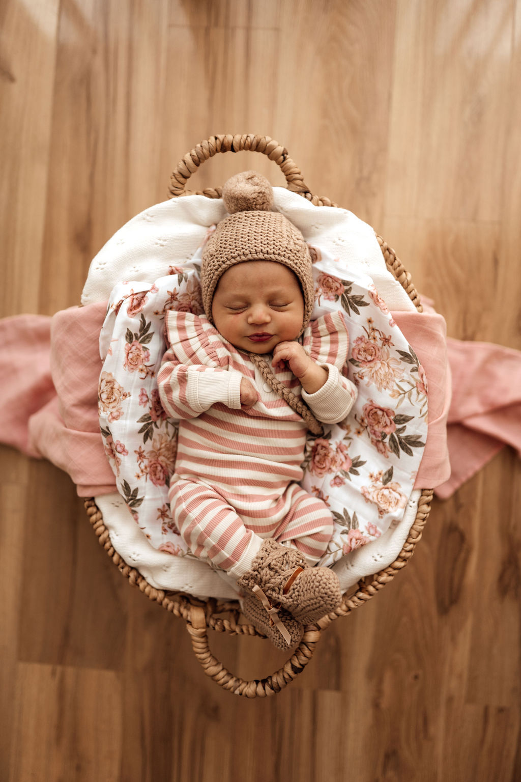 Fawn Merino Wool Bonnet & Booties