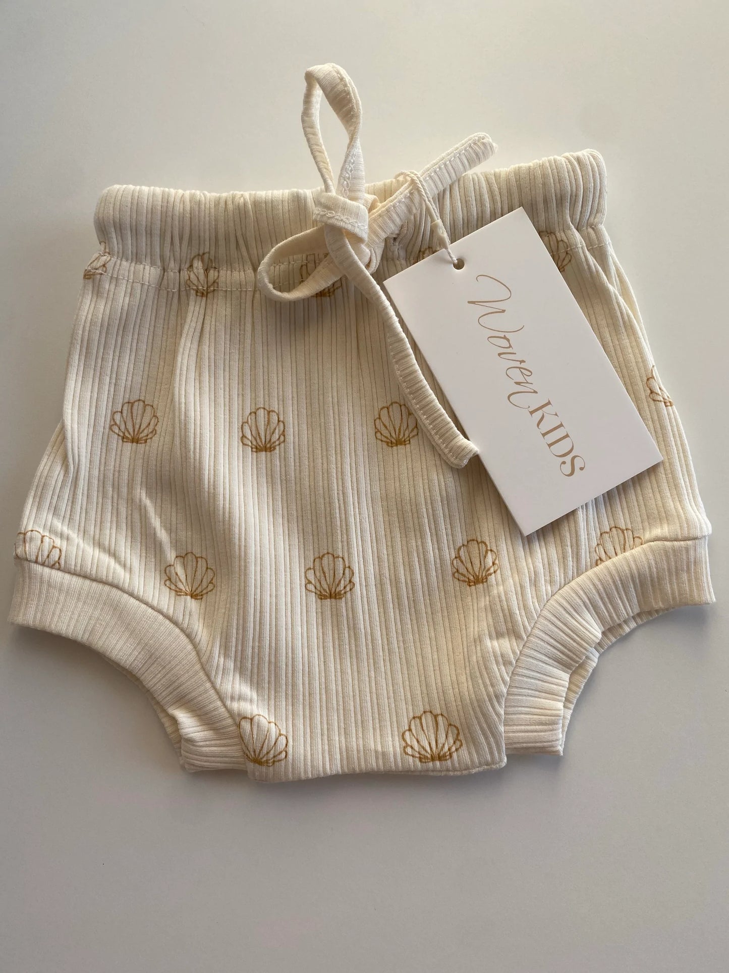 Ribbed Shorts - Nude Seashell