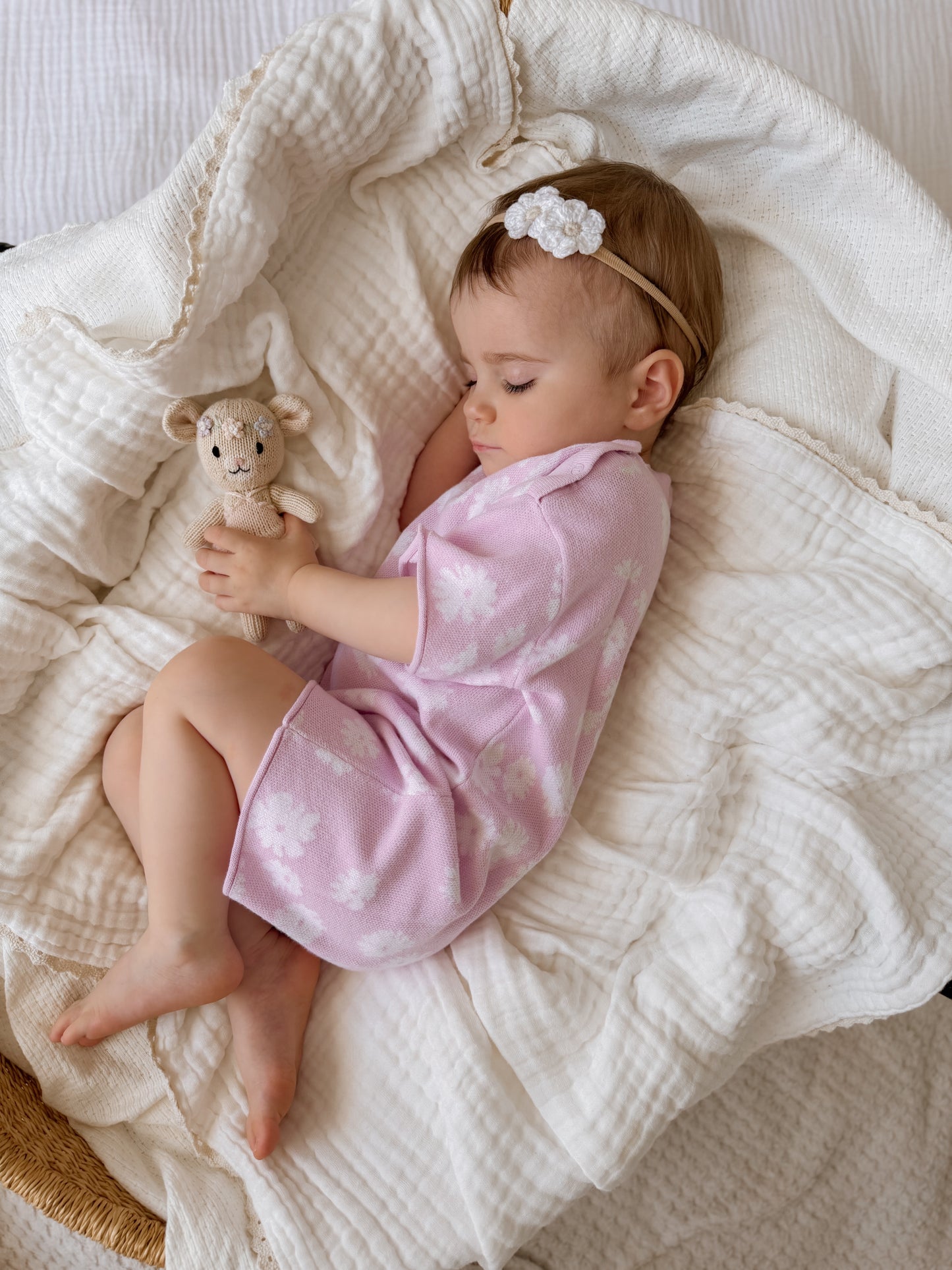 Lilac Purple | Summer Organic Cotton Baby Playsuit