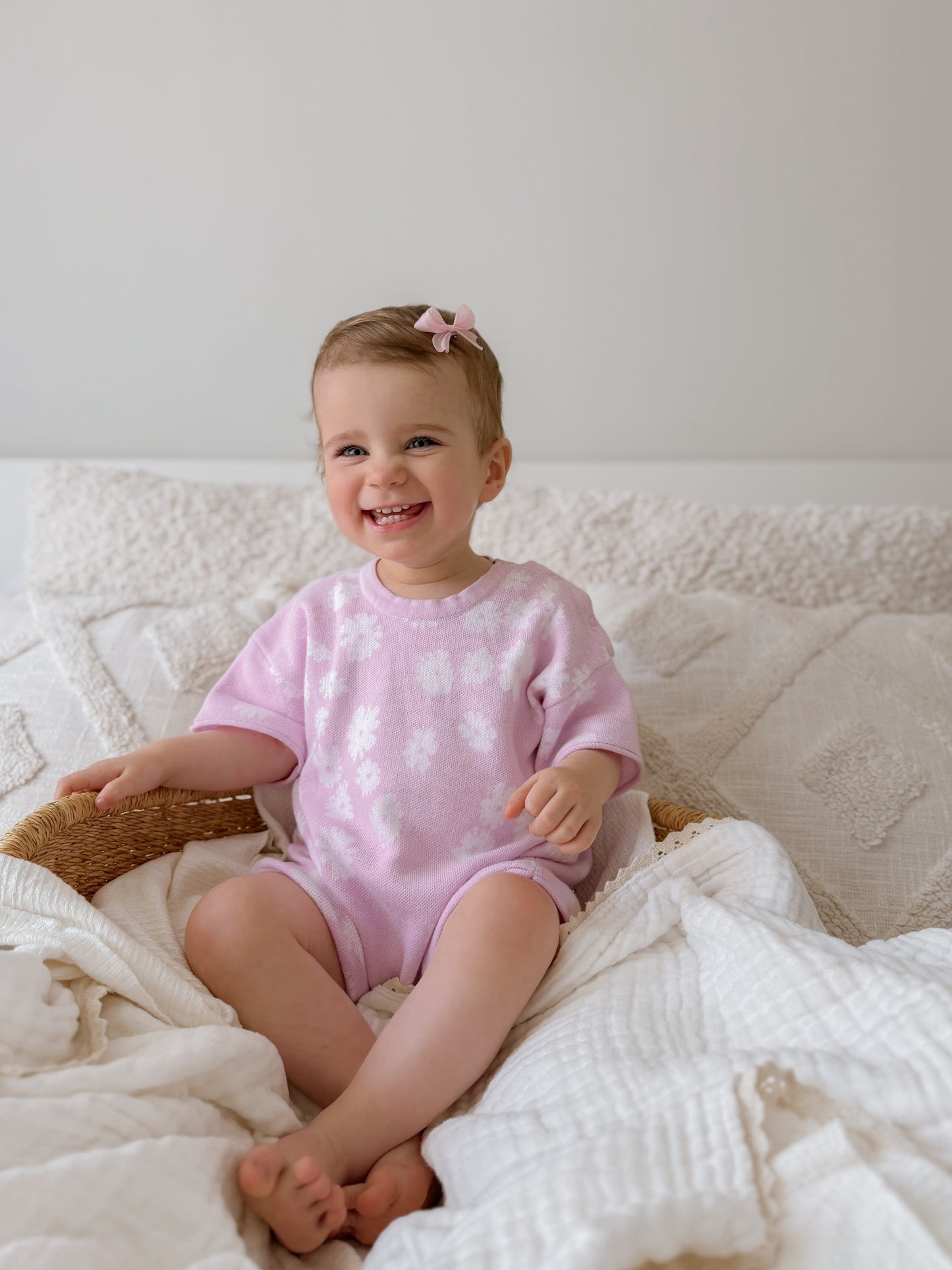 Lilac Purple | Summer Organic Cotton Baby Playsuit