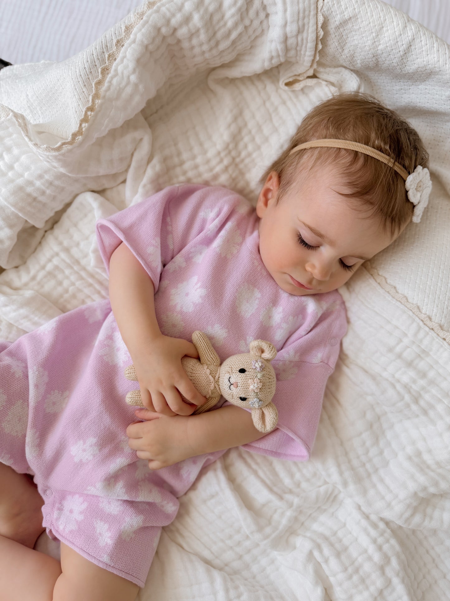 Lilac Purple | Summer Organic Cotton Baby Playsuit