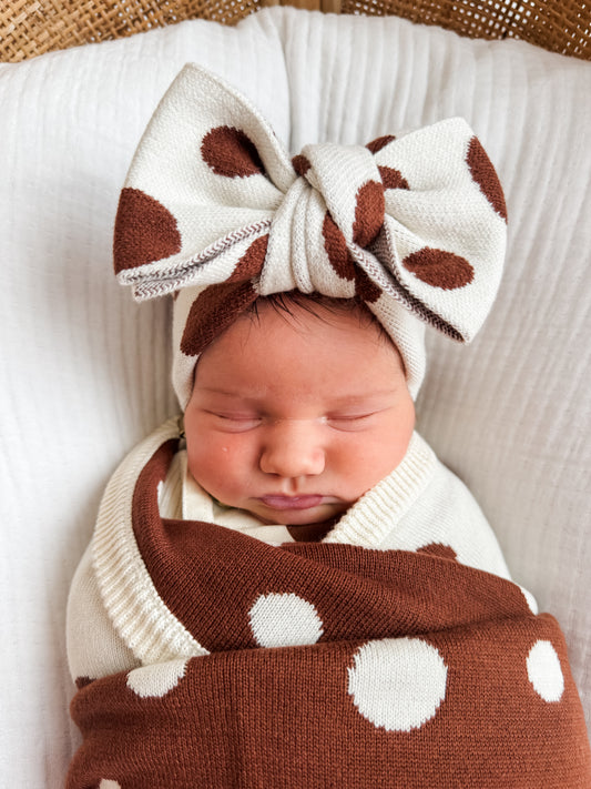 RAFFY SPOT KNIT HEADBAND
